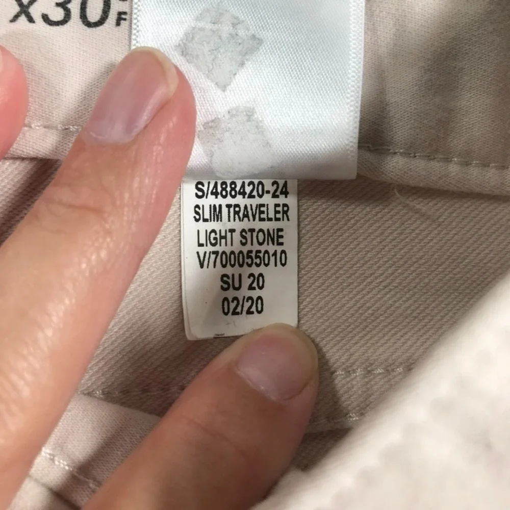 Banana Republic Pants Mens 31x30 Beige Traveler Chino Straight Stretch slim Fit